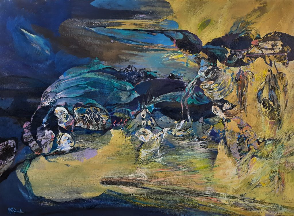 «Danza natural», óleo, acrílico sobre lienzo · 90 × 122 cm — obra de Marta Maldonado