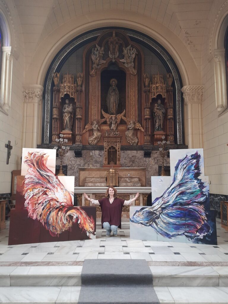 «Seres Alados», obras de Marta Maldonado en la Capilla del Palacio de Vista Alegre, Madrid, 2025 (1)